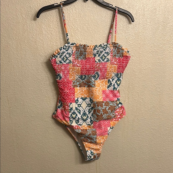 Patchwork Women One-Piece Swimsuit Size Medium - Picture 1 of 1